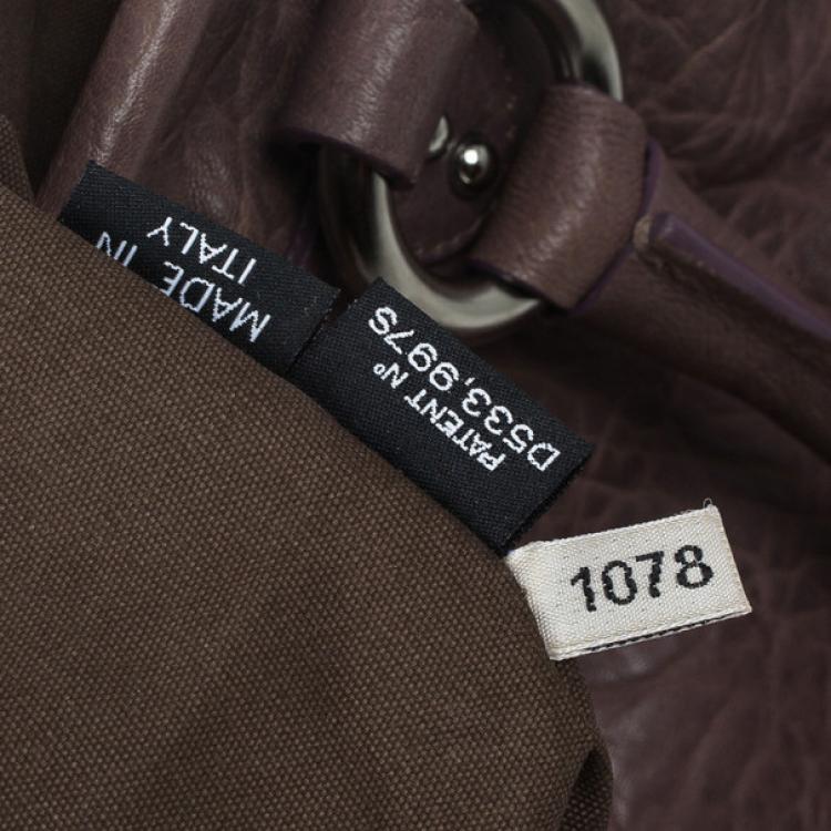 Pre Owned Marc Jacobs Lilac Pleated Leather Stam