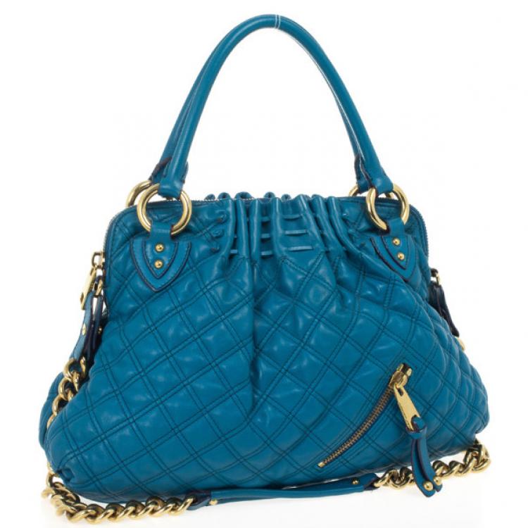 مملوكة مسبقًا Marc Jacobs Blue Quilted Calf Leather Cecilia Bag