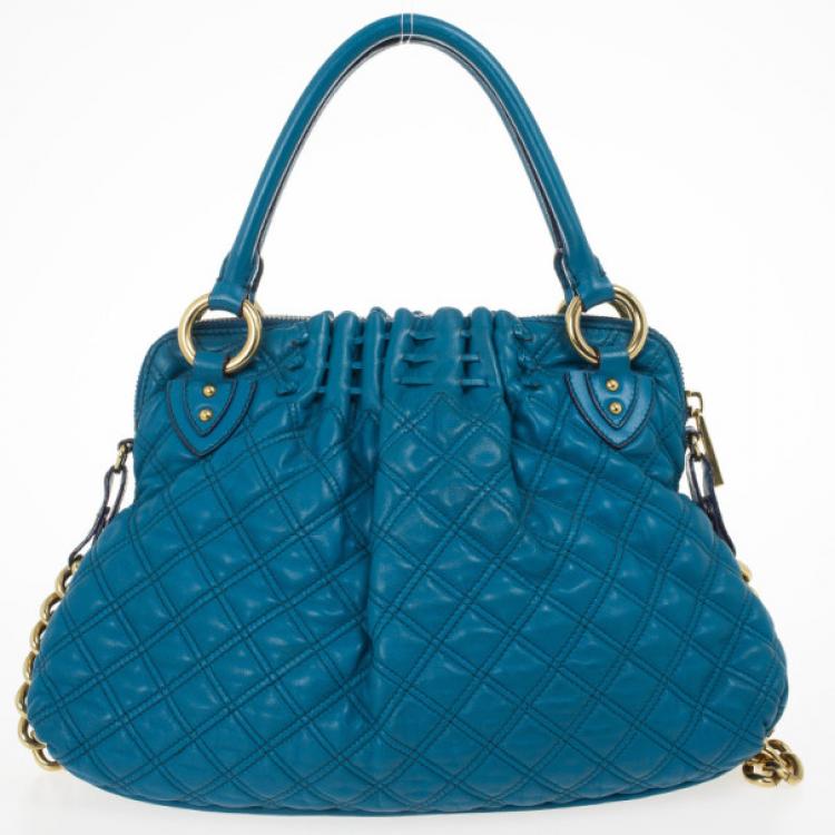 مملوكة مسبقًا Marc Jacobs Blue Quilted Calf Leather Cecilia Bag