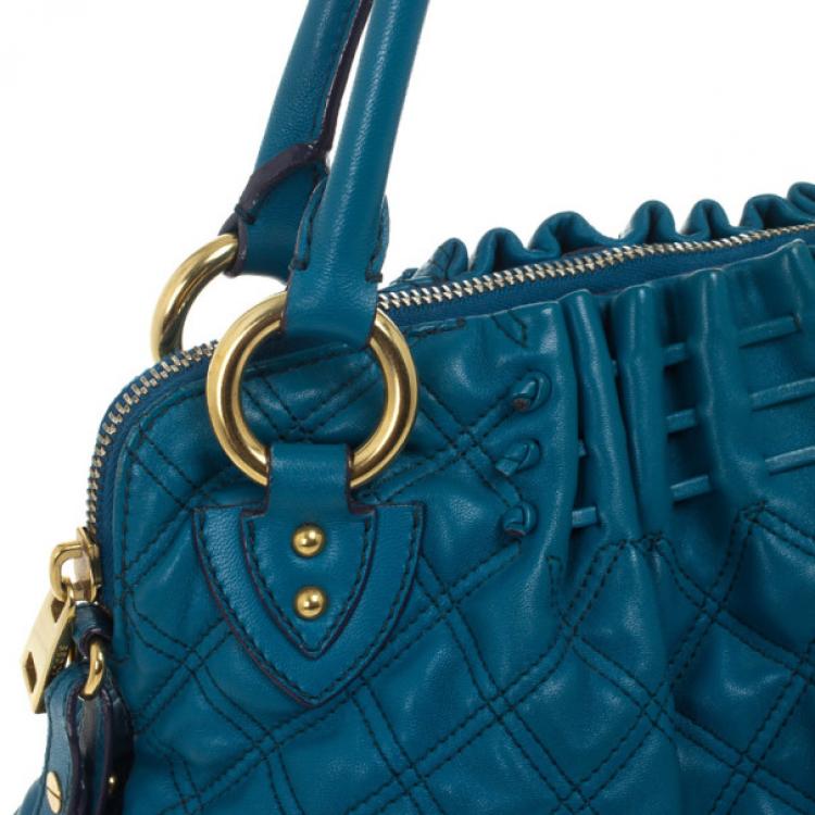 مملوكة مسبقًا Marc Jacobs Blue Quilted Calf Leather Cecilia Bag