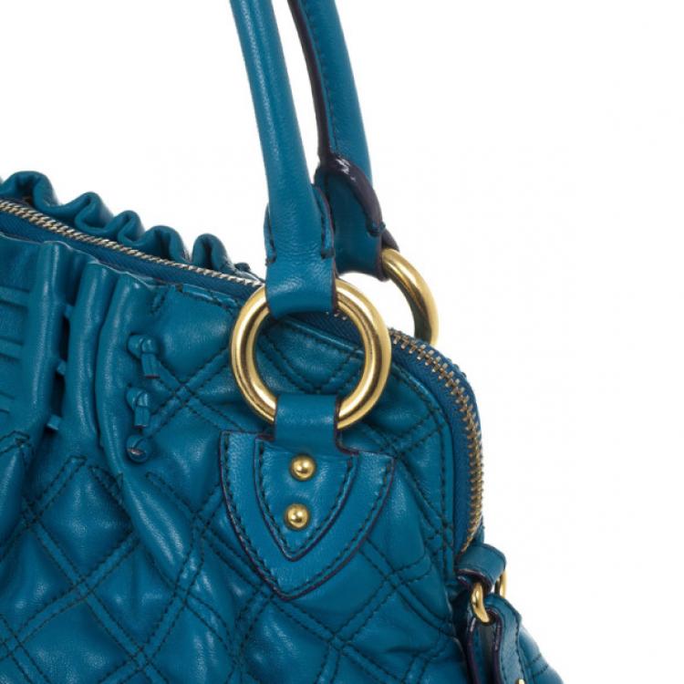 مملوكة مسبقًا Marc Jacobs Blue Quilted Calf Leather Cecilia Bag