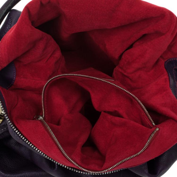 Pre Owned Marc Jacobs Purple Leather Large Multi-pocket Bag
