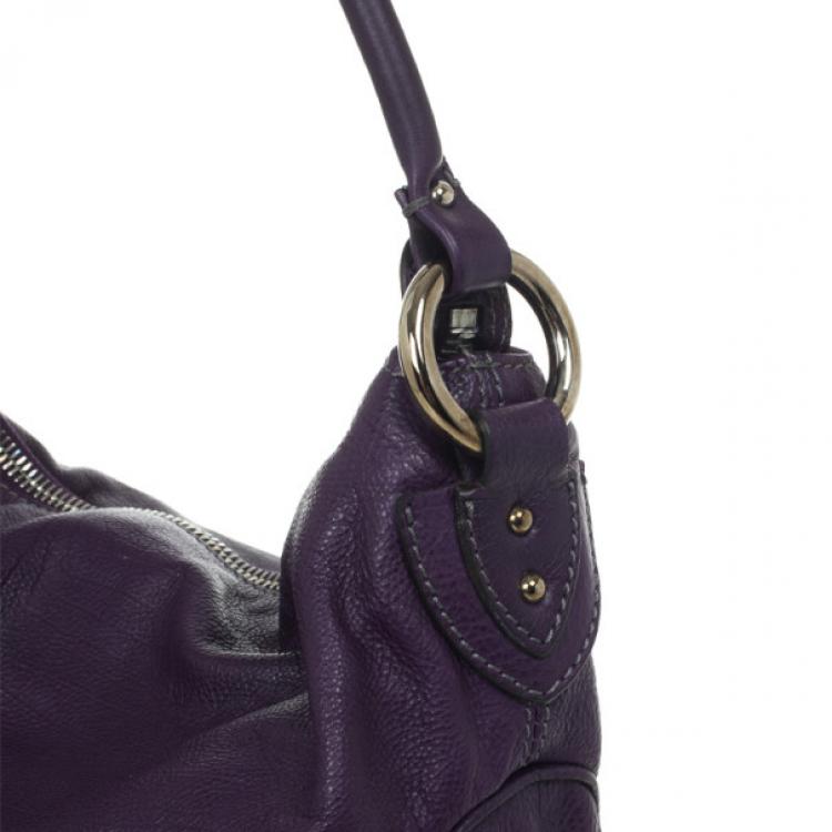 Pre Owned Marc Jacobs Purple Leather Large Multi-pocket Bag