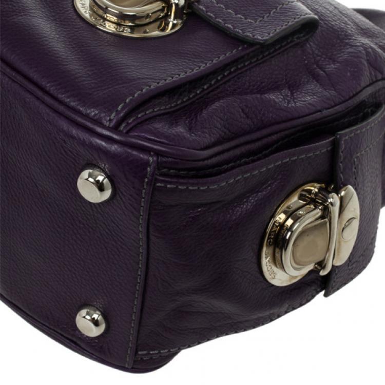 Pre Owned Marc Jacobs Purple Leather Large Multi-pocket Bag