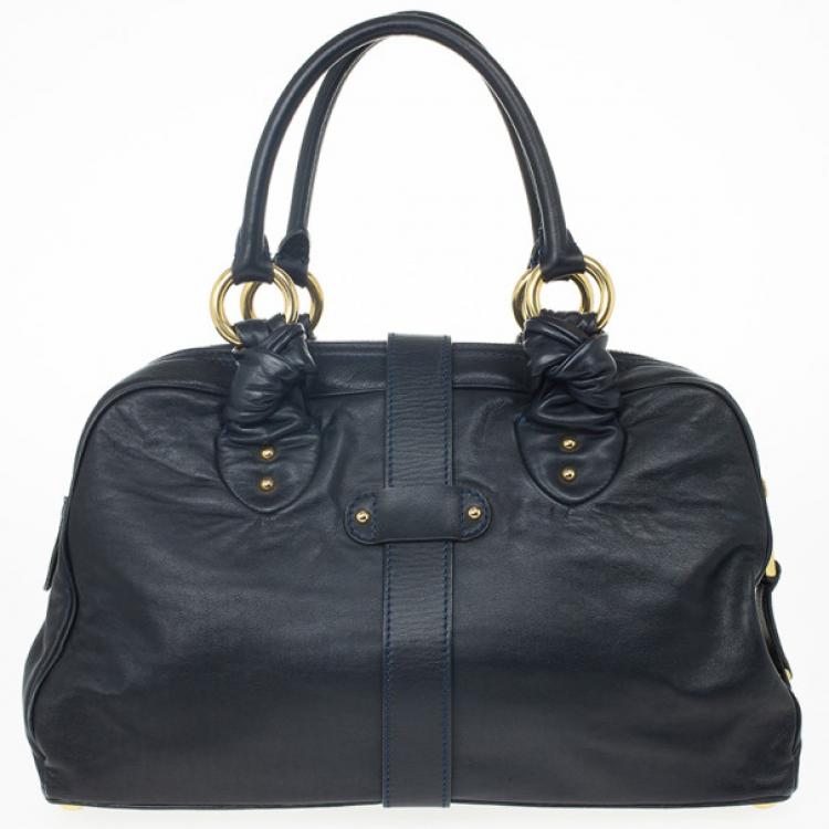 Pre Owned Marc Jacobs Navy Venetia Satchel Bag