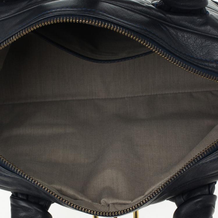 Pre Owned Marc Jacobs Navy Venetia Satchel Bag