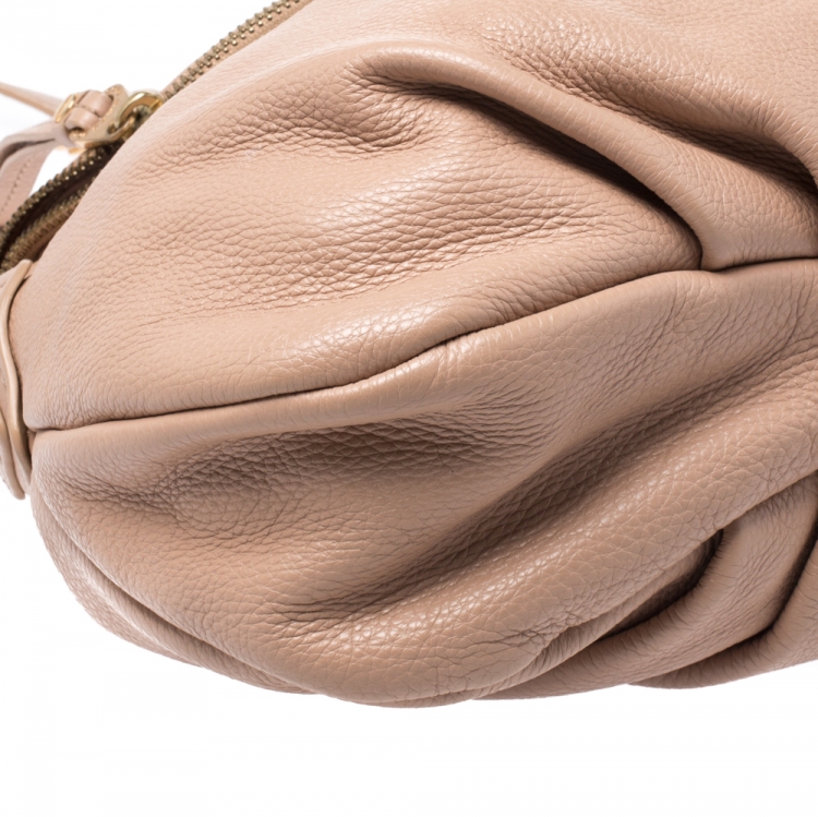 Pre Owned Marc Jacobs Beige Leather Classic Q Natasha Crossbody Bag