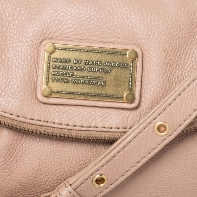 Pre Owned Marc Jacobs Beige Leather Classic Q Natasha Crossbody Bag