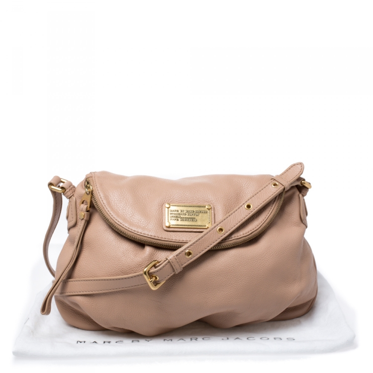 Pre Owned Marc Jacobs Beige Leather Classic Q Natasha Crossbody Bag