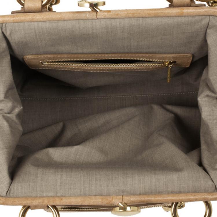 Pre Owned Marc Jacobs Beige Quilted Leather Stam Satchel