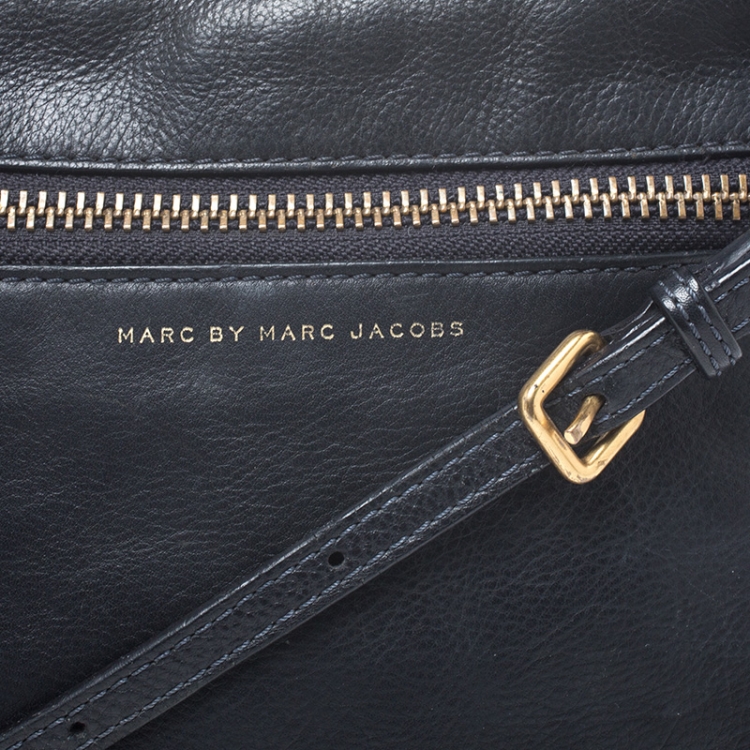 Pre Owned Mark Jacobs Black Leather Crossbody Bag