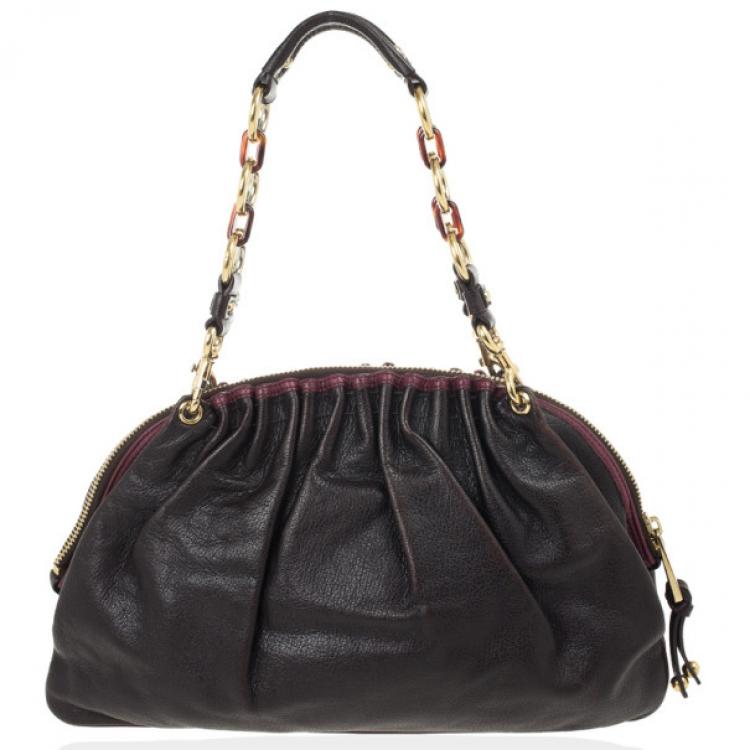 Pre Owned Marc Jacobs Black Leather Lou Bag