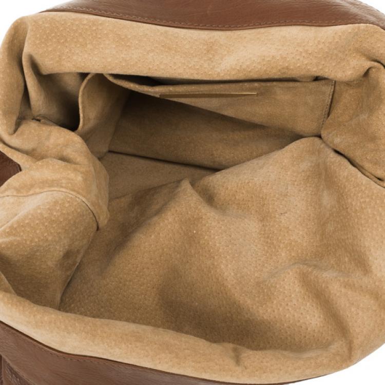 Pre Owned Marc Jacobs Brown Leather Amy With Zippers Hobo