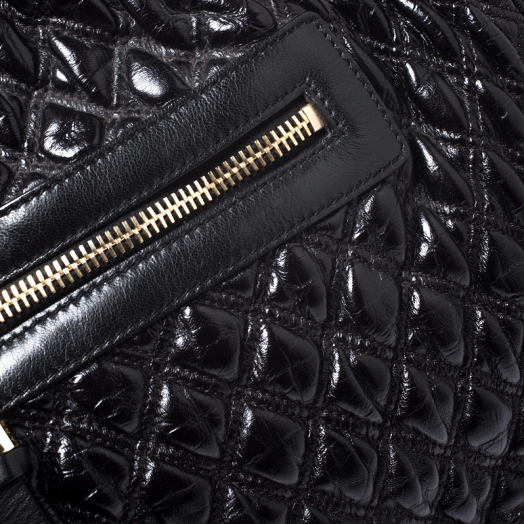 Pre Owned Marc Jacobs Black Quilted Leather Oversized Stam Bag