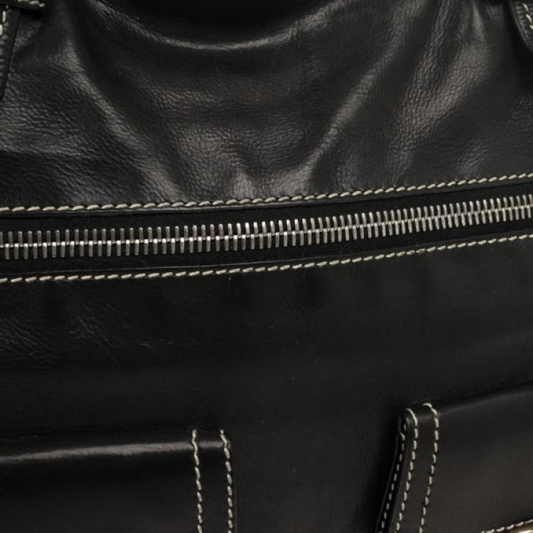 Pre Owned Marc Jacobs Black Leather Stella Tote