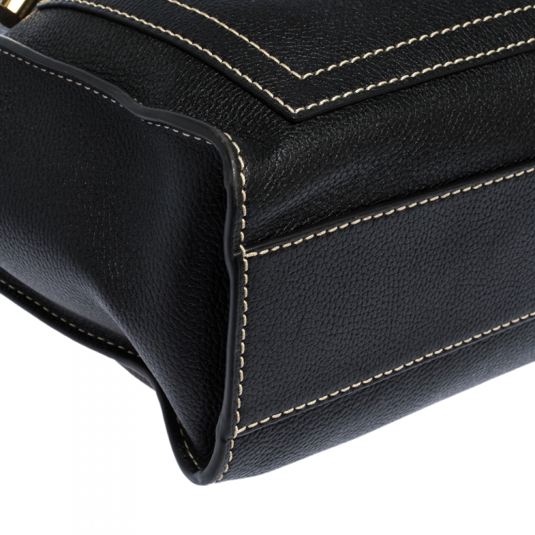 Pre Owned Marc Jacobs Black Leather Grind T Pocket Tote 