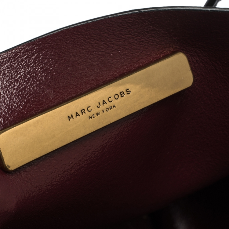 Pre Owned Marc Jacobs Black Leather Grind T Pocket Tote 