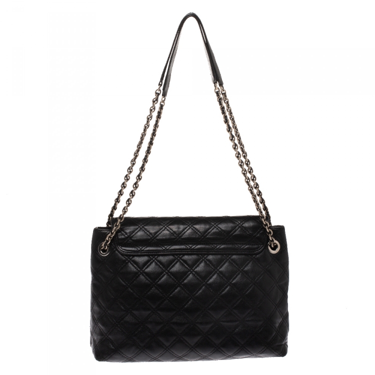 Pre Owned Marc Jacobs Black Quilted Leather Shoulder Bag
