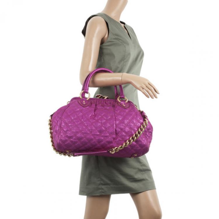 Marc Jacobs Re-edition Quilted Leather Stam Bag in Metallic