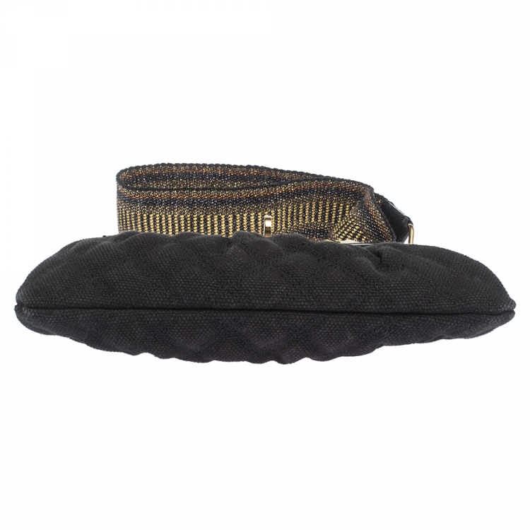 مملوكة مسبقًا Marc Jacobs Black Canvas and Leather Turnlock Shoulder Bag