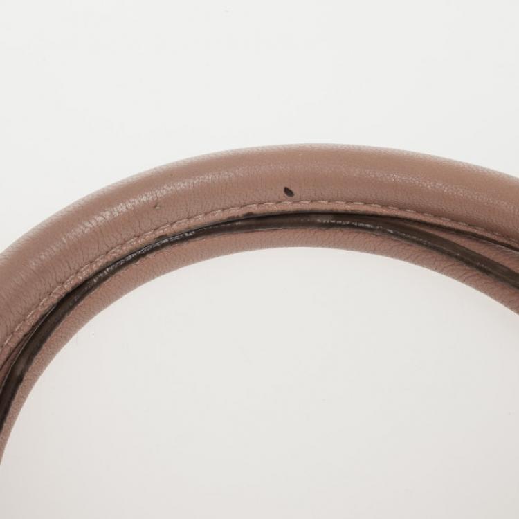 Pre Owned Marc Jacobs Peach Quilted Leather Stam Satchel