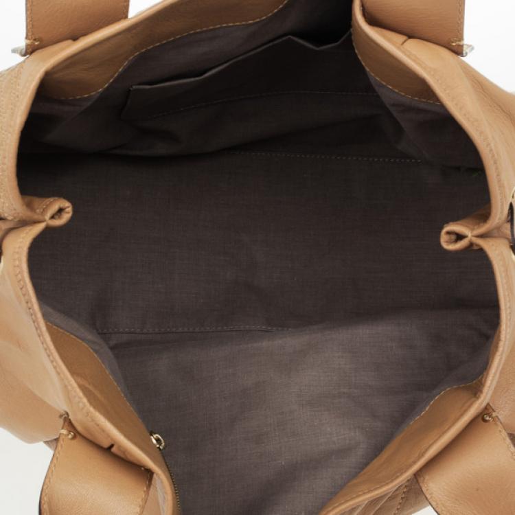 Pre Owned Marc Jacobs Tan Leather Irina Large Tote