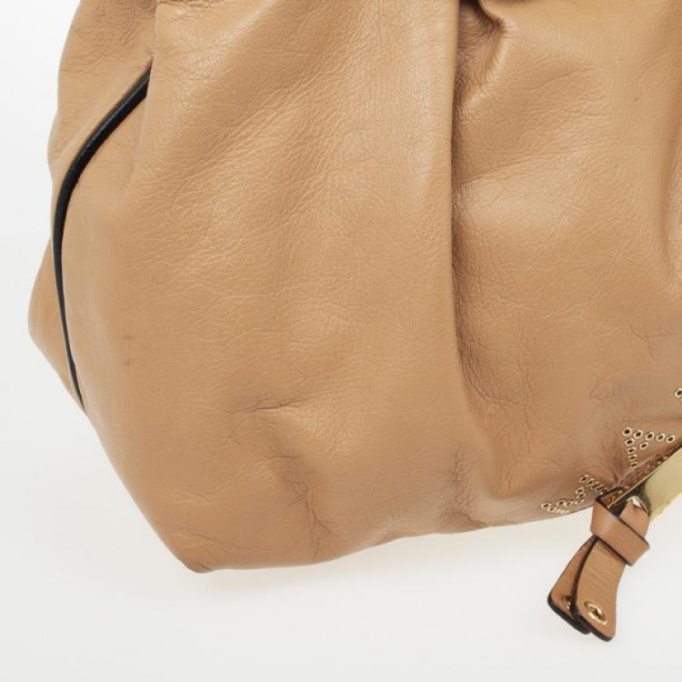 Pre Owned Marc Jacobs Tan Leather Irina Large Tote