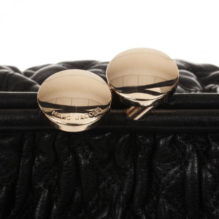 Pre Owned Marc Jacobs Black Quilted Leather Stam Satchel