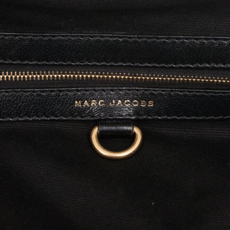 Pre Owned Marc Jacobs Black Quilted Leather Stam Satchel