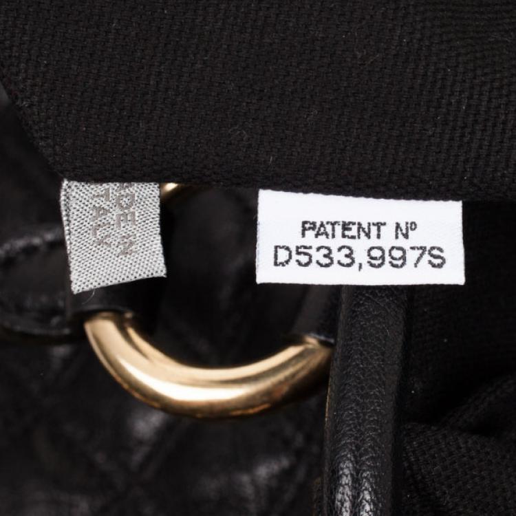 Pre Owned Marc Jacobs Black Quilted Leather Stam Satchel