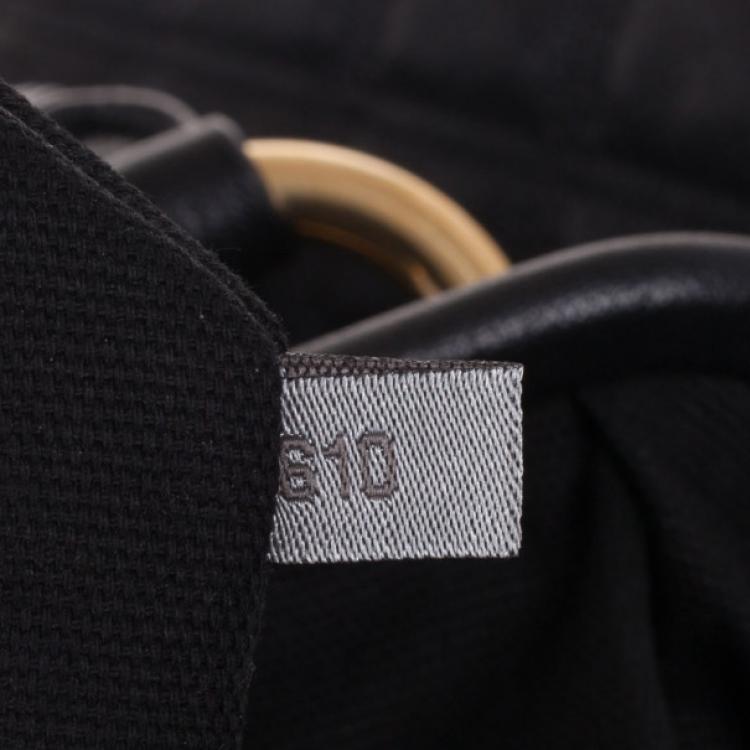 Pre Owned Marc Jacobs Black Quilted Leather Stam Satchel