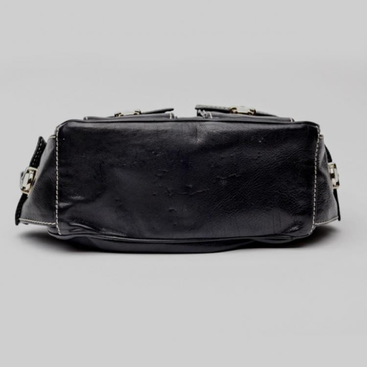 مملوكة مسبقًا Marc Jacobs Black Leather Multipocket Hobo