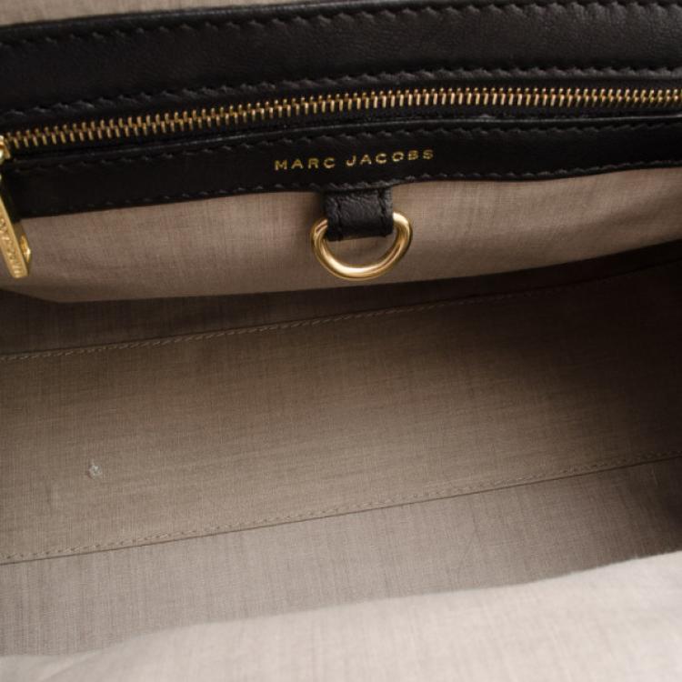 Pre Owned Marc Jacobs Black Quilted Leather Stam Satchel