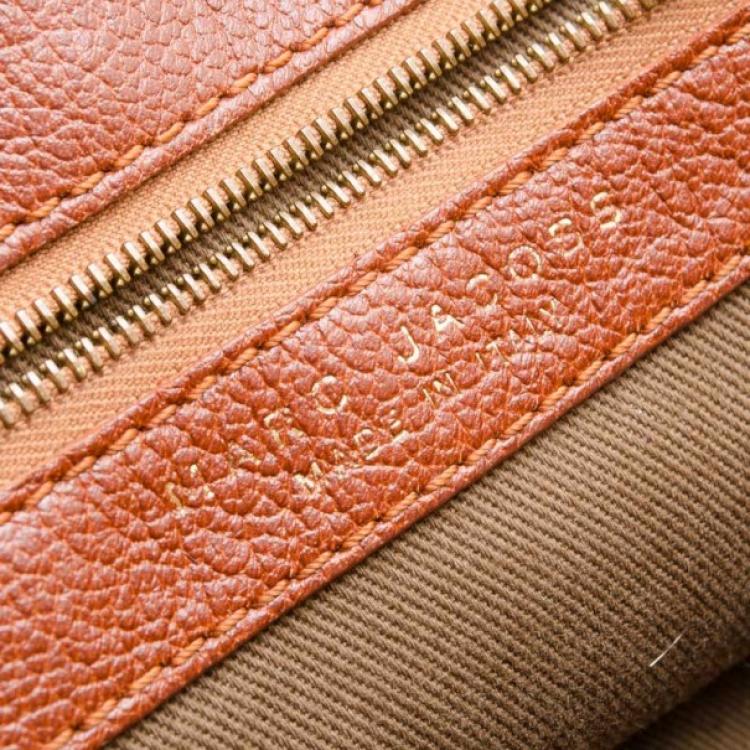 Pre Owned Marc Jacobs Brown Quilted Leather Stam Satchel