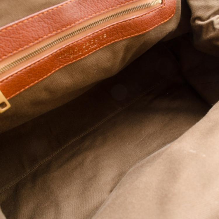 Pre Owned Marc Jacobs Brown Quilted Leather Stam Satchel