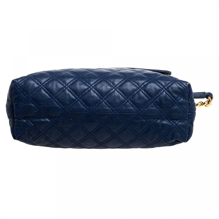 Pre Owned Marc Jacobs Blue Quilted Leather Day to Night Single Shoulder Bag
