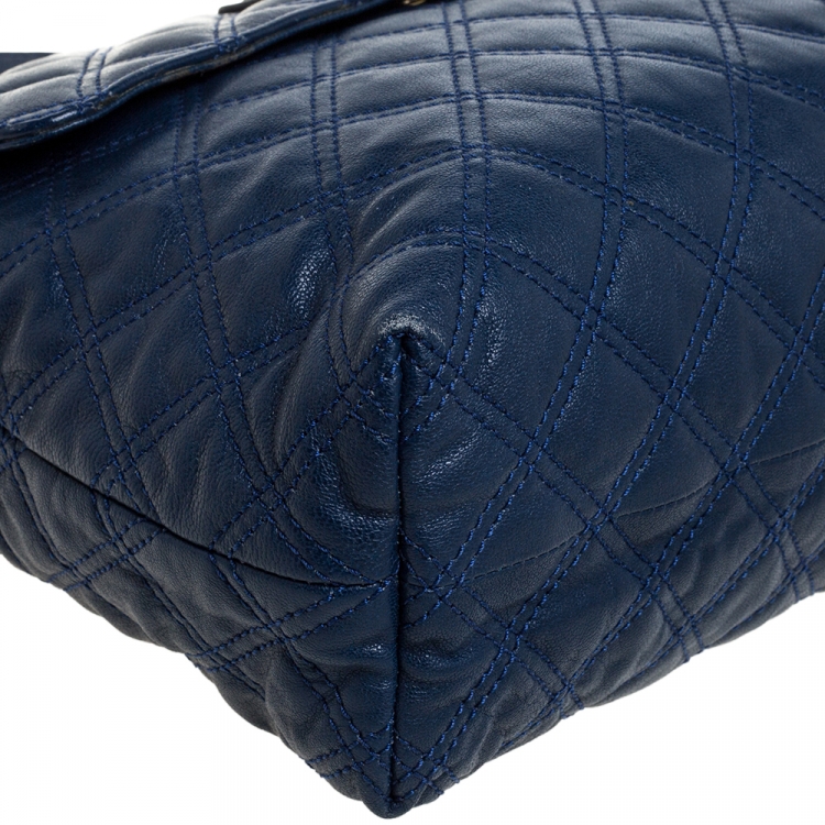 Pre Owned Marc Jacobs Blue Quilted Leather Day to Night Single Shoulder Bag