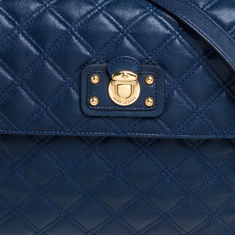 Pre Owned Marc Jacobs Blue Quilted Leather Day to Night Single Shoulder Bag