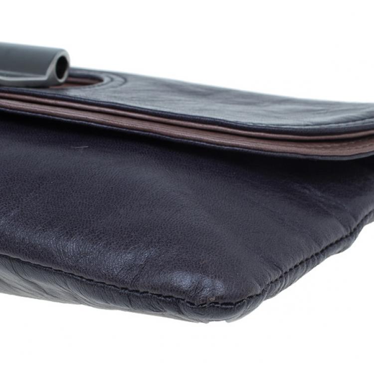 Pre Owned Marc Jacobs Dark Purple Daydream Eugenie Honeydew Clutch