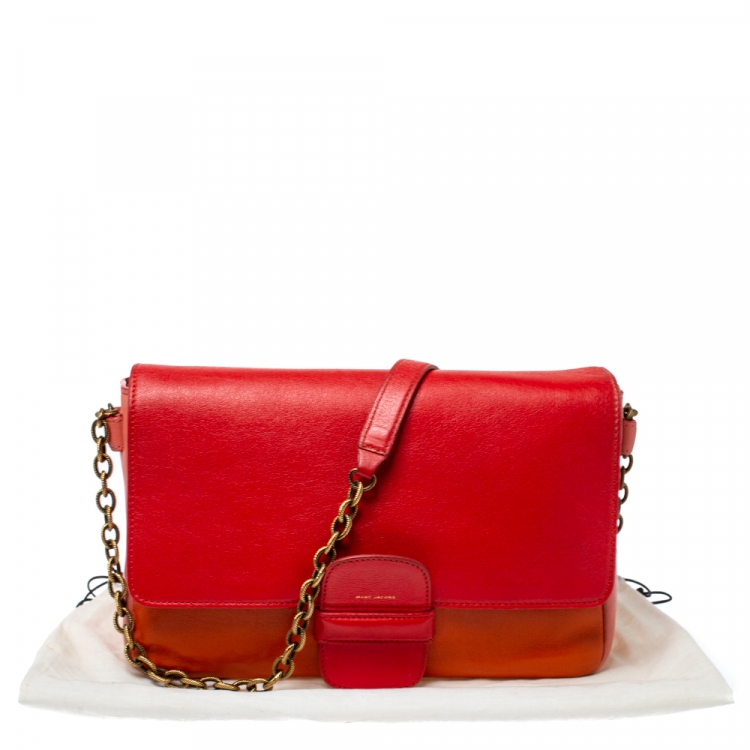 Pre Owned Marc Jacobs Tri Color Leather Brighton Shoulder Bag