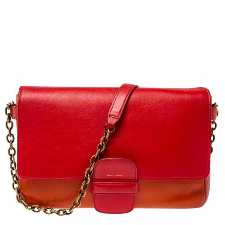 Pre Owned Marc Jacobs Tri Color Leather Brighton Shoulder Bag