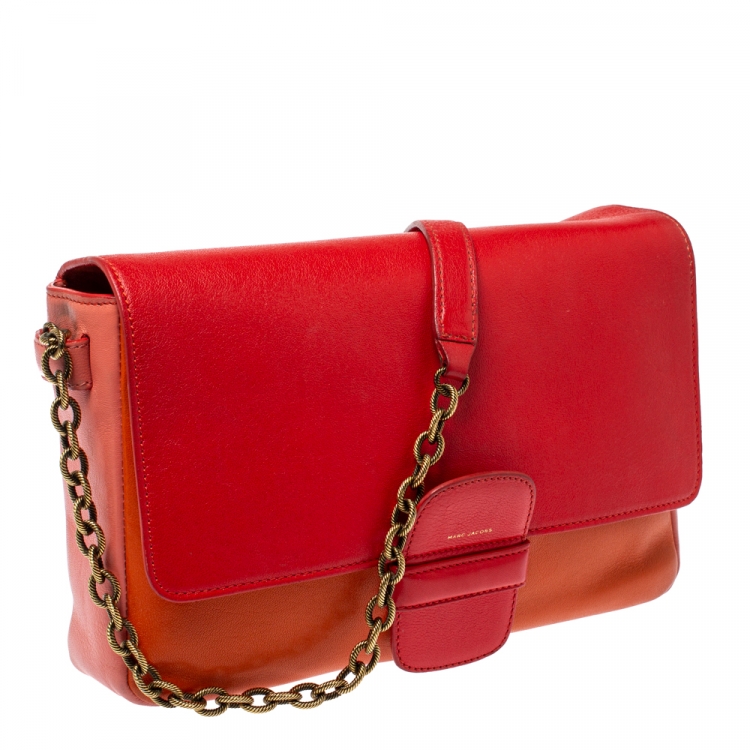 Pre Owned Marc Jacobs Tri Color Leather Brighton Shoulder Bag