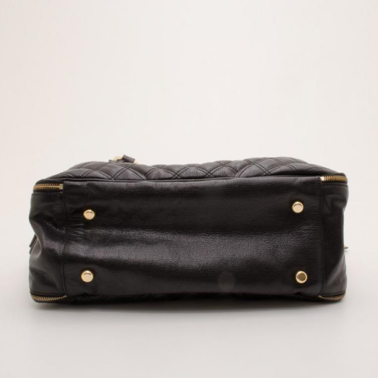Pre Owned Marc Jacobs Black Quilted Leather Satchel