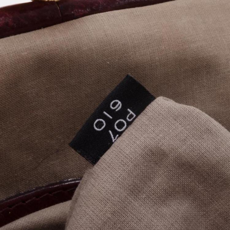 Pre Owned Marc Jacobs Burgundy Patchwork Stam