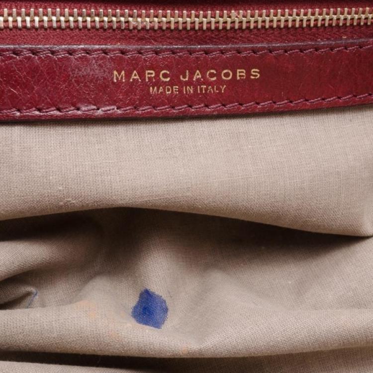 Pre Owned Marc Jacobs Burgundy Patchwork Stam
