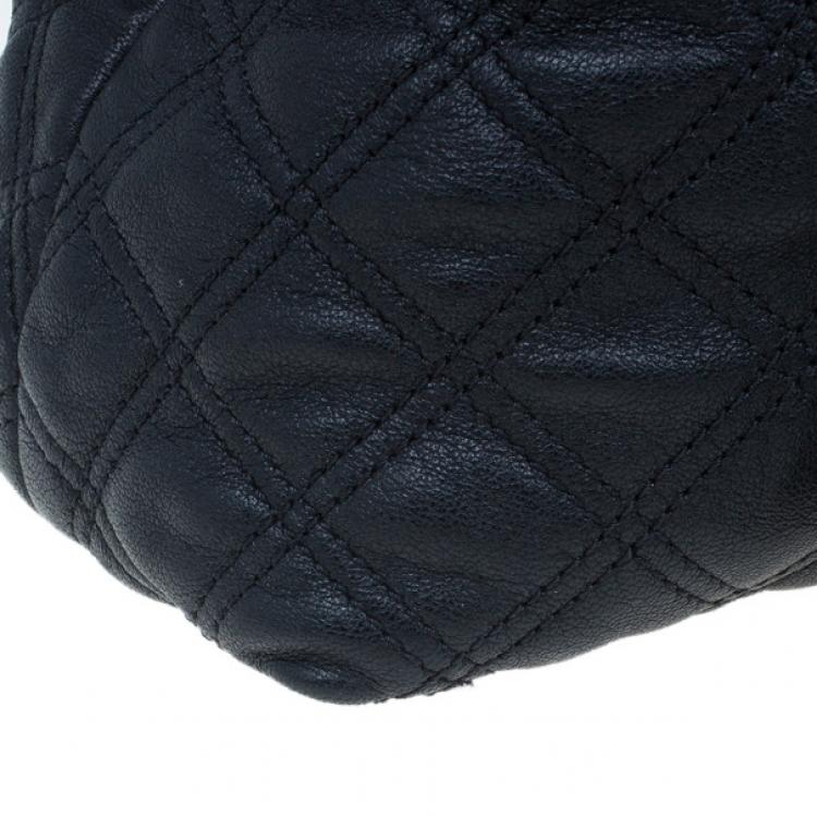 Pre Owned Marc Jacobs Black Quilted Leather Bruna Tote