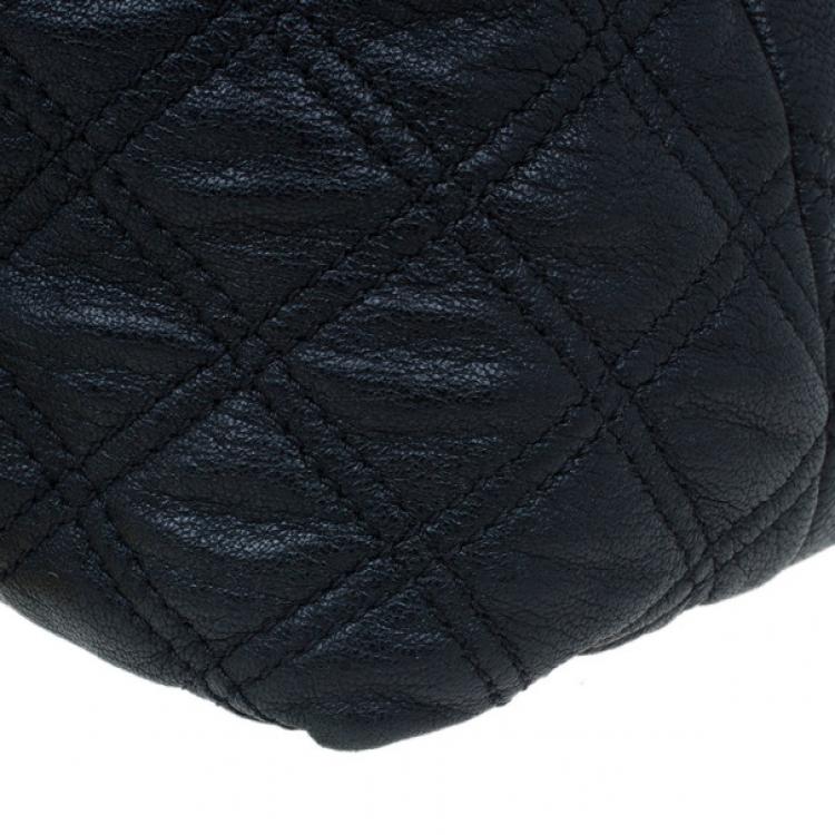 Pre Owned Marc Jacobs Black Quilted Leather Bruna Tote