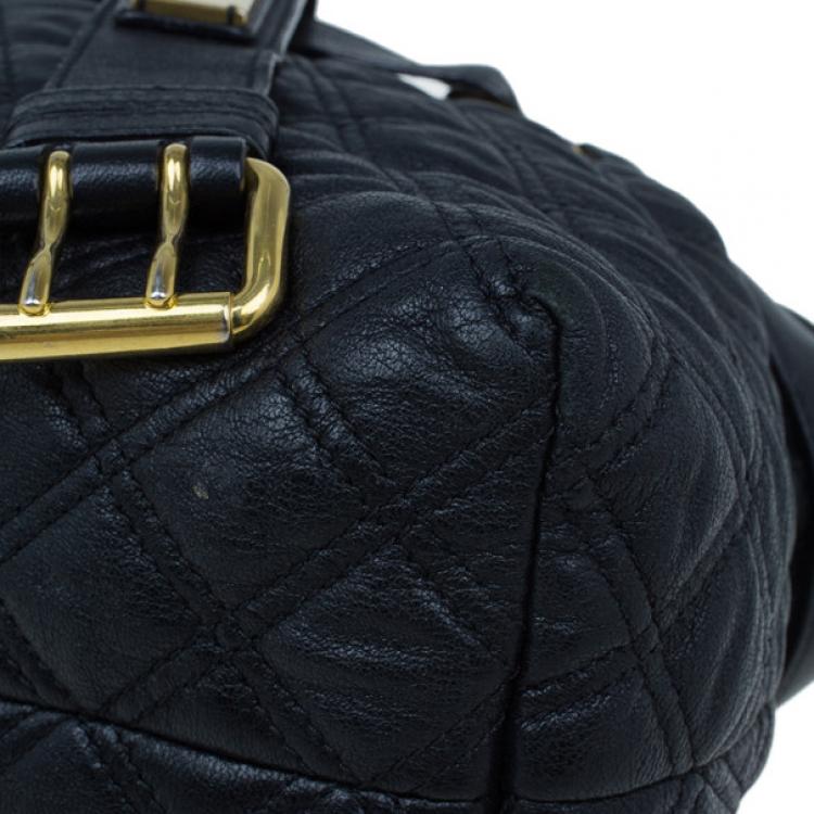 Pre Owned Marc Jacobs Black Quilted Leather Bruna Tote