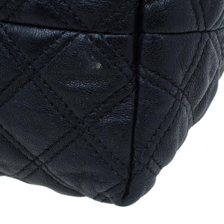 Pre Owned Marc Jacobs Black Quilted Leather Bruna Tote