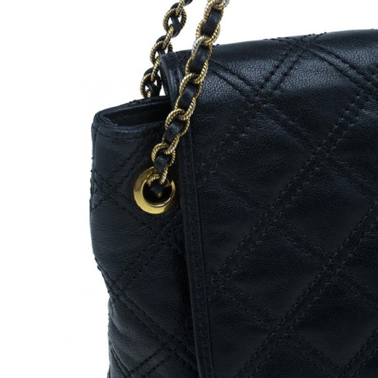 Pre Owned Marc Jacobs Black Leather Baroque Shoulder Bag